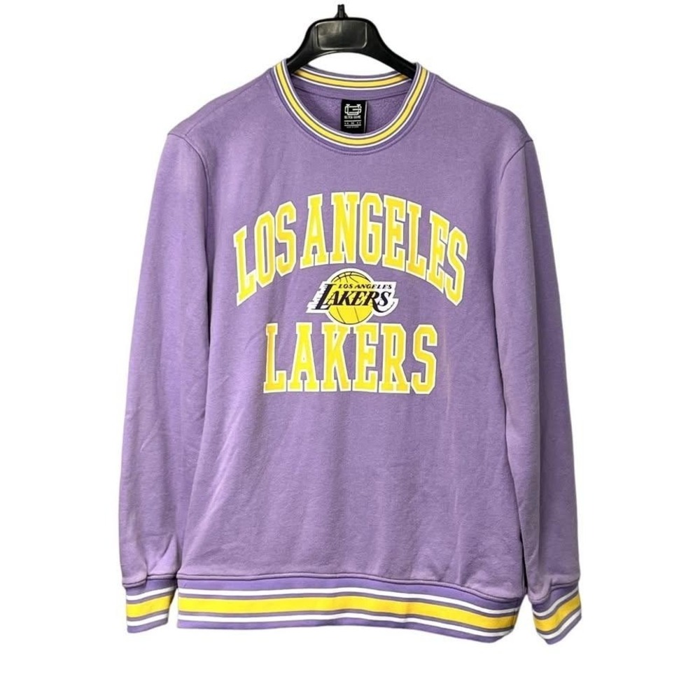 Ultra Game Mens Los Angeles Lakers‎ Sweatshirt Purple NBA Fleece Pullover Size M